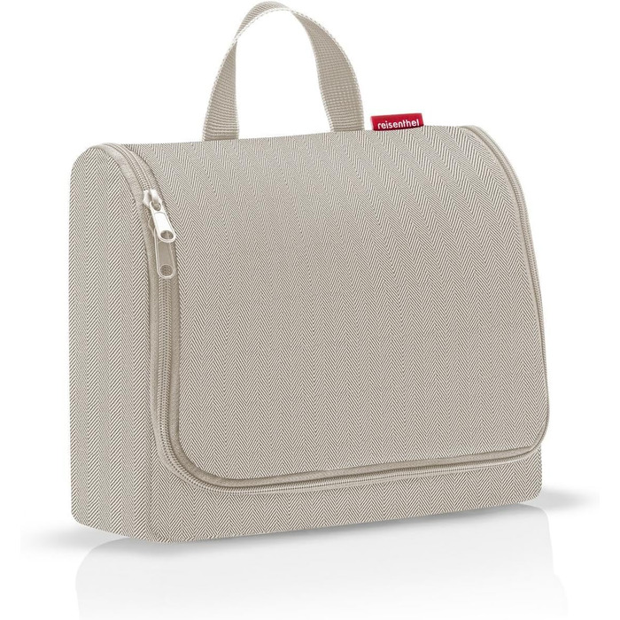Сумка-органайзер для ванної Reisenthel Toiletbag XL Herringbone Sand з гачком, водовідштовхувальне покриття