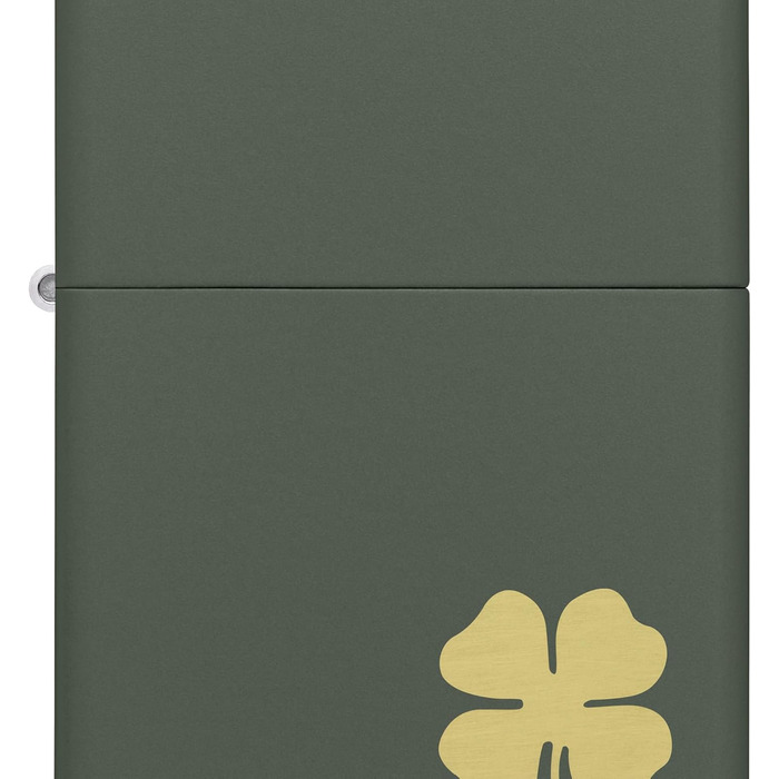 Запальничка Zippo Зелена, Чотирилистник, Матова, Кишенькова
