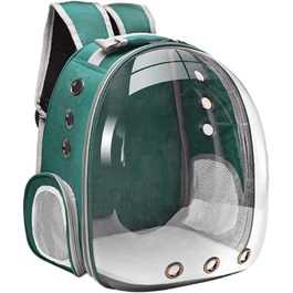 Рюкзак-переноска для кота MagiDeal Premium, велика прозора сумка для тварин, портативна, з вентиляцією, водонепроникна (зелений)