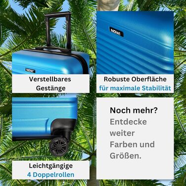 NOWI® Валіза Koffer Klein: 55x40x20 см, 34 л, ручна, для Ryanair, Lufthansa, 55x40x20, металік зелений