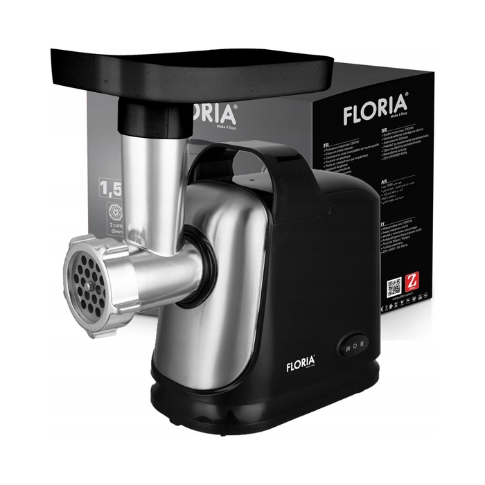 М'ясорубка Floria ZLN7965, чорна, 1300 Вт