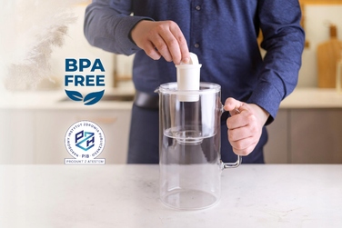 Скляний фільтр-кувшин Wessper D2 BOROSILICATE 3л, білий + фільтр