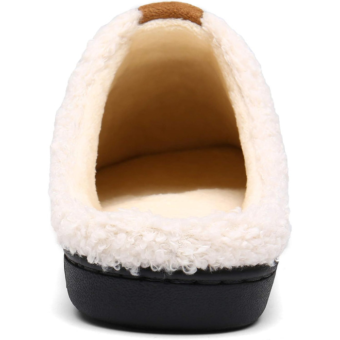 Mishansha Унісекс Теплі Домашні Тапочки з Піною з Пам'яттю для Будинку та На Зіт, Розміри 36-47, Чорний Онікс, 44/45 EU