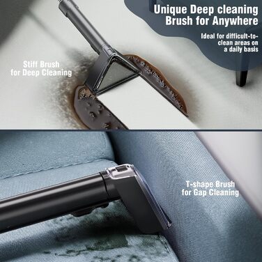 Апарат для чищення м'яких меблів та килимів 600W, 22kPa, для дому та авто, чорний