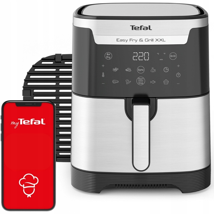 Аерофритюрниця та гриль 2в1 Tefal XXL: безмасляна фритюрниця, 1400 Вт, 6.5 л, з сепаратором