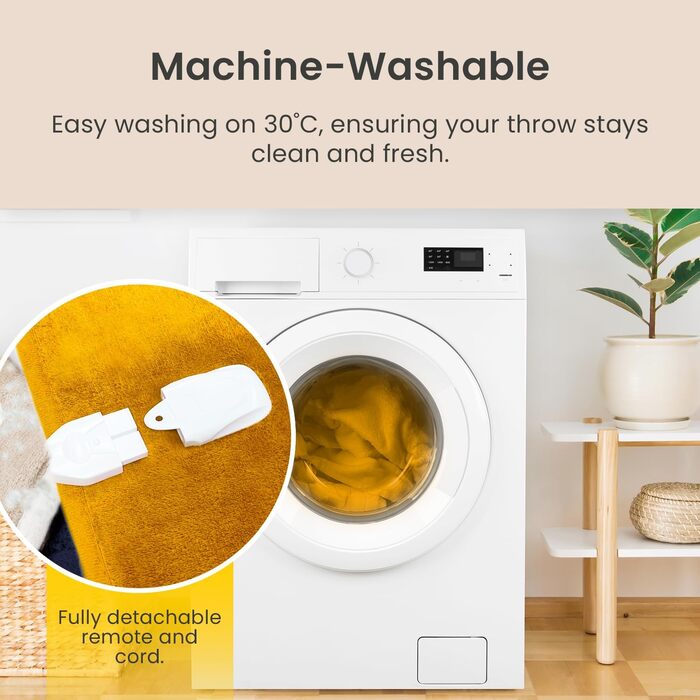 Електрична ковдра Cosi Home 180x130 см з регулюванням температури, захистом від перегріву та пульт дистанційного керування. Sherpa та Fleece, 10 рівнів нагріву, сіра.