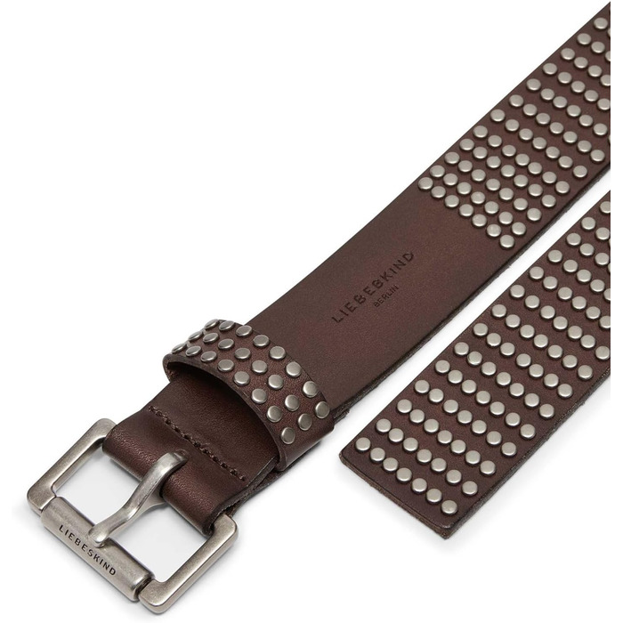 Ремінь жіночий шкіряний Liebeskind 38 мм Cognac з заклепками, 105 см