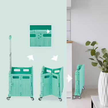 Relaxdays Folding Shopping Trolley with Swivel Wheels