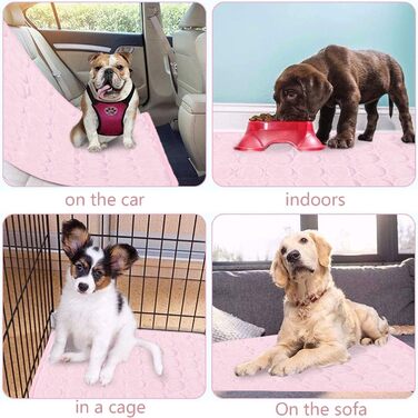 Килимок охолоджуючий для собак YXHZVON, 150 x 100 см, 2XL, рожевий