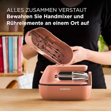 Міксер ручний Kenwood QuickMix Go HMP40.000GY (350W, червоний) з кейсом, вінчиком та гаком для тіста