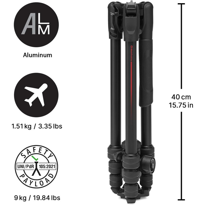 Штатив Manfrotto Befree Advanced для Sony Alpha з кріпленням Arca-Swiss, алюмінієвий