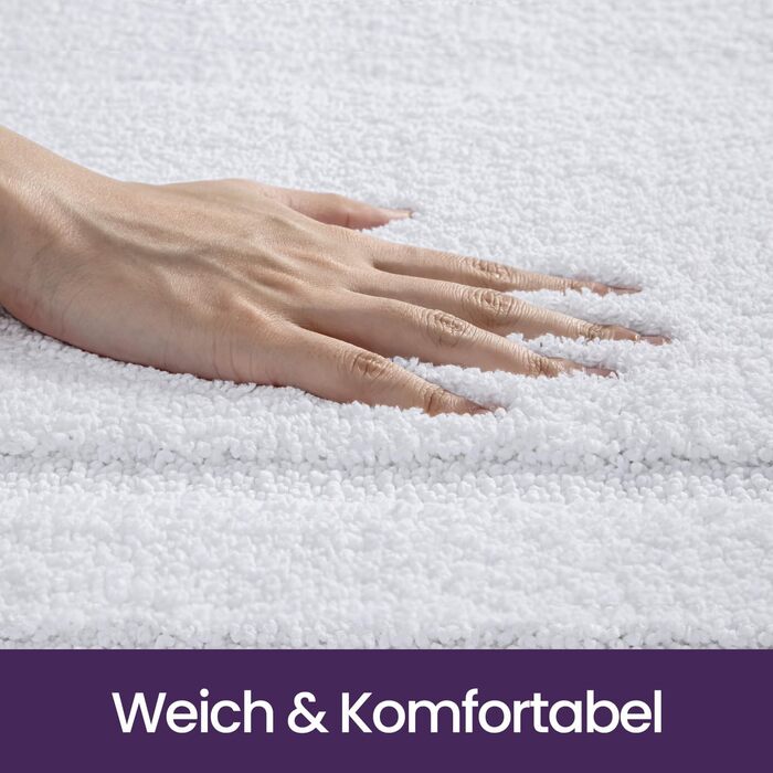 Килимок для ванної кімнати DEXI 50 x 80 см, м'який, неслизький, пральний, білий