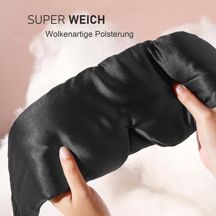 Шовкова маска для сну LitBear, 100% шовк 22 momme, для жінок та чоловіків, з регульованою стрічкою, комфортна та зручна