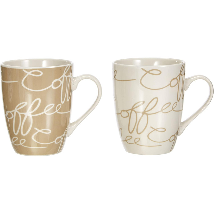 Ritzenhoff & Breker Latte Macchiato Glasses Set, 4 pieces & Cornello Coffee Cup Set, 2-piece, Cream, 300 ml, 2 pieces (1 pack)