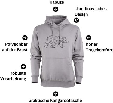 Чоловіча толстовка FORSBERG Pettarson з ведмежим логотипом | Скандинавський стиль | Коллекція на всі сезони | Для відпочинку, роботи, активного відпочинку | Жовтий