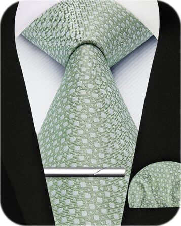 Набір краваток та нагрудних хустинок Enlision для чоловіків: краватка, хустинка, краватенушка. Paisley, в клітинку. Для весілля та ділових зустрічей.