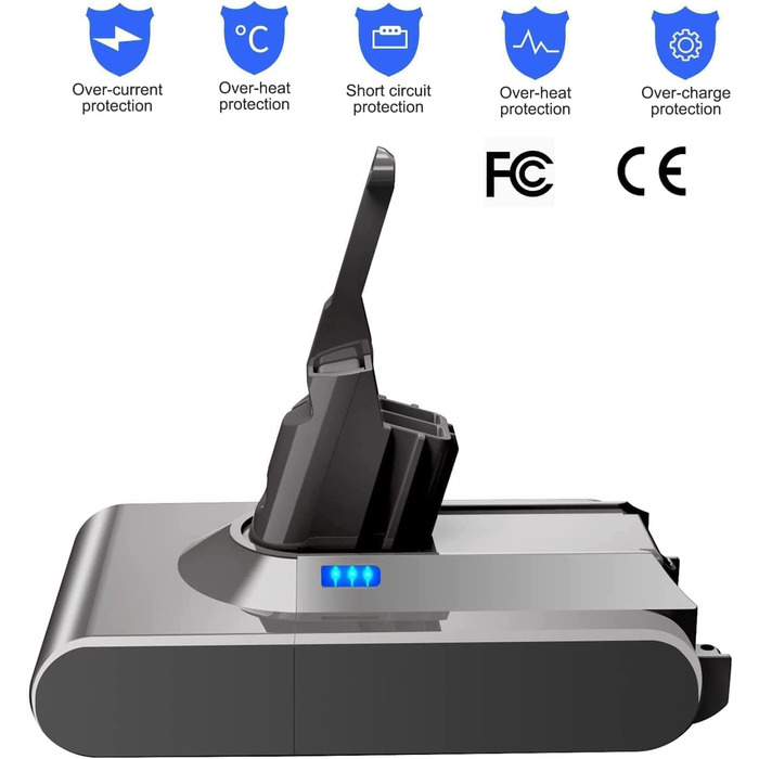 Акумулятор для пилососа Dyson V8 8.0Ah (215681) сумісний з Dyson V8 Animal/Absolute/Motorhead/Fluffy/SV10