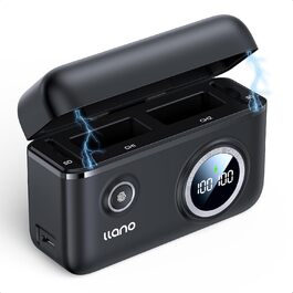 Зарядний пристрій llano NB-13L 18W з 2 USB-C для Canon: G7X, G7X Mark III, G7X Mark II, PowerShot SX740 HS, G5X Mark II, G9X Mark II, SX620HS, SX720HS. Smart дисплей