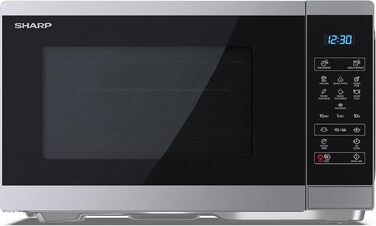 Мікрохвильова піч SHARP YC-MS252AE-B: 25 літрів, 900W, цифровий дисплей, срібна