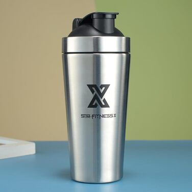 Шейкер для фітнесу X SIM FITNESSX, нержавіюча сталь, 700 мл, спортивна пляшка для йоги, тренажерного залу, міксер