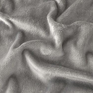 Плед Sherpa для дивана: теплий, м'який, 130x150 см (сірий)