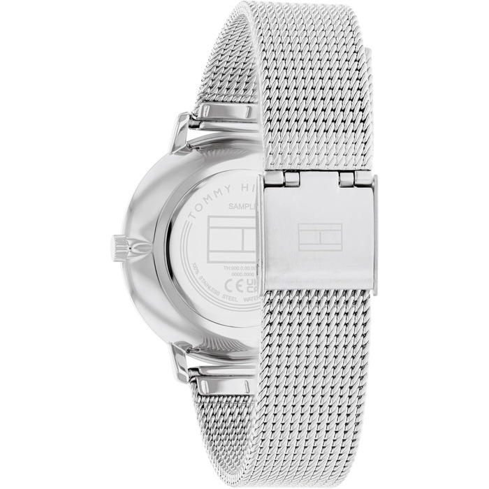 Годинник Tommy Hilfiger для жінок з кварцовим механізмом та сталевим браслетом (ланцюговим або сітчастим), з шкіряним або силіконовим ремінцем (зелений, металевий)