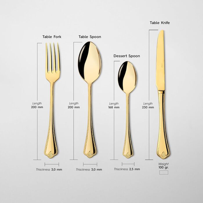 Нержавіюча сталева стололова посуд: набір 24 шт. на 6 осіб - елегантний набір для щоденного використання та особливих випадків, стійкий до корозії