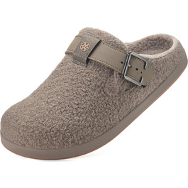 Тапочки халатні жіночі/чоловічі, зимові, з підкладкою з полярного флісу, хакі, 40 EU