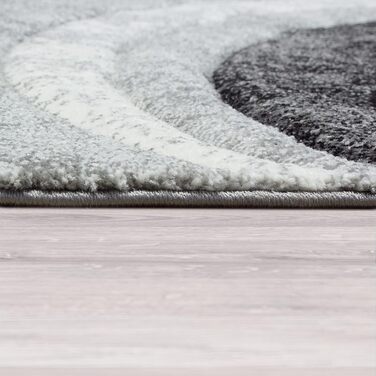 Paco Home Rug Living Room Short Pile Vintage Hand-Knotted Contour Cut 3D Optic, Size: 60x110 cm, Color: Gray-Red 60 x 110 cm (Runner) Gray-Red