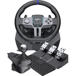 PXN V9 Gen2 Ігрове кермо для ПК, Xbox та PS4 з педалями та перемикачем передач, 270° оберт, 900° кут повороту, ефект Холла, вібрація