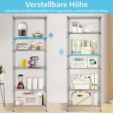 Himimi Regal - 54 x 29 x 160cm Metal Wire Shelf Unit