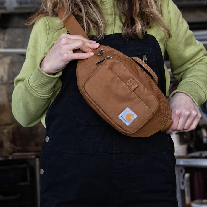 Сумка на пояс Carhartt Unisex чорного кольору, водонепроникна, регульована, міцна