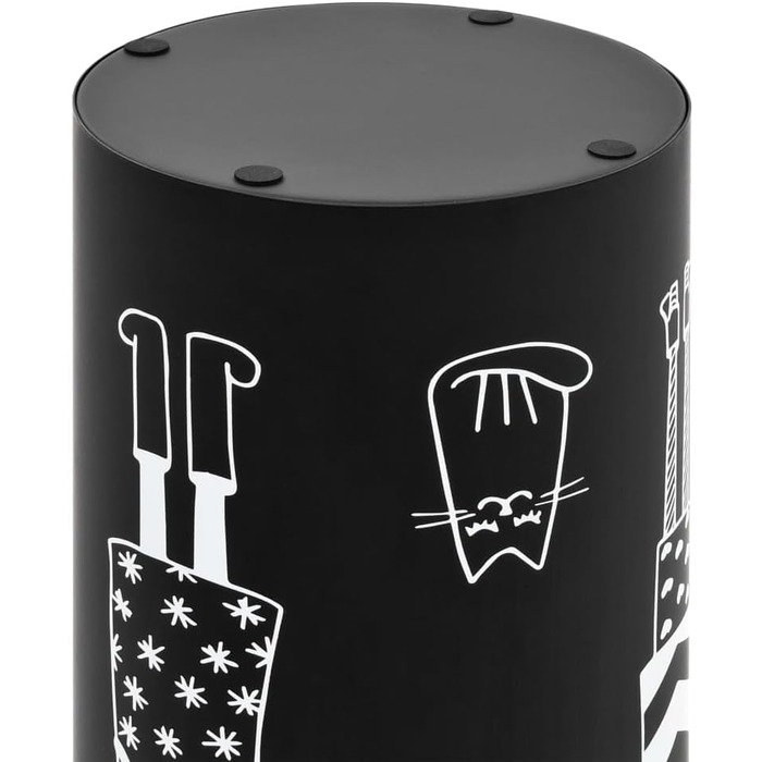 Підставка для парасольки жіночого дизайну, сталь, чорна, з візерунком | vidaXL