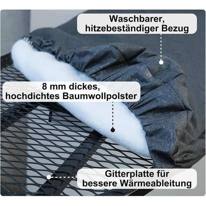 Настінна розкладна дошка для прасування Wandmontierbares Faltbügelbrett, 92 x 31 см, чорна