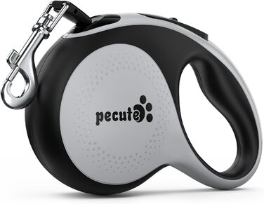 Рулетка для собак Pecute 8м, 50 кг, зелена/сіра, антизаплутування, швидке гальмування