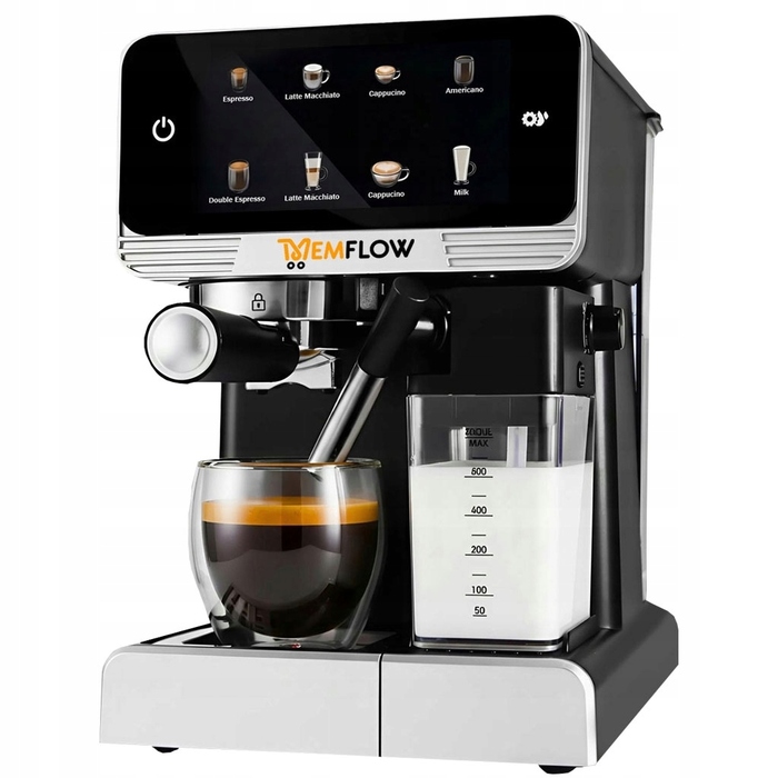 Автоматична кавомашина MEMFLOW Caffe Pro 1350 Вт, чорна