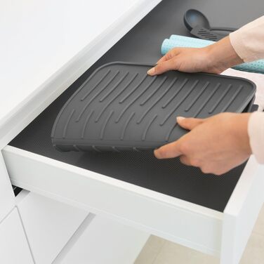 Килимок для посуду Brabantia Silikon, сірий, 32,5 x 44 x 0,5 см