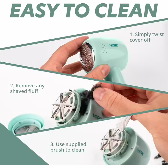 VGR Electric Lint Remover - Rechargeable Fabric Shaver with 6 Blades - Lint Remover for Clothing, Carpet, Sofa - Rechargeable - Pilling Brush Debobbler Defuzzer