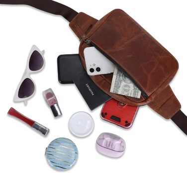 Чоловіча шкіряна поясна сумка TheAntiq, 20,3 x 12,7 x 7,6 см (8 x 5 x 3 дюйми), зелена, з регульованим ремінцем, для подорожей та повсякденного використання