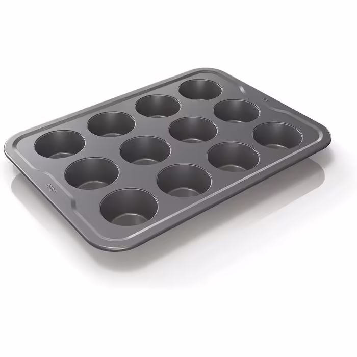 Ninja Foodi ZEROSTICK 12-Cup Muffin Tin, Non-Stick Coated, Durable, Robust, Aluminum-Plated Steel, Gray, B30212EUUK