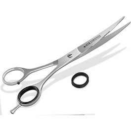 Ножиці для стрижки собак, вигнуті, 8 дюймів, з мікро-зубчиками