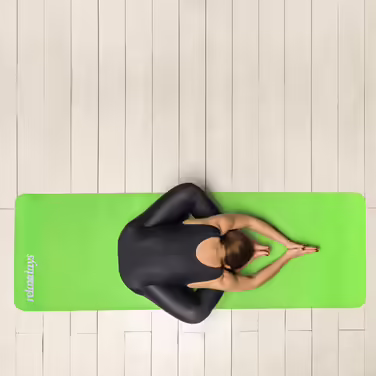Relaxdays Yoga Mat, 1 cm thick, solid color