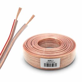 Кабель акустичний ARLI 50м прозорий 2x4 мм² CCA гнучкий з маркуванням для Hi-Fi, авто, колонок