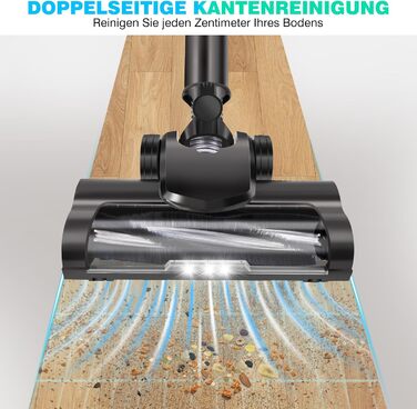 Бездротовий акумуляторний пилосос з антизаплутаною насадкою, фільтрація 99,999%, для будь-яких поверхонь, сірий колір, 2 акумулятори