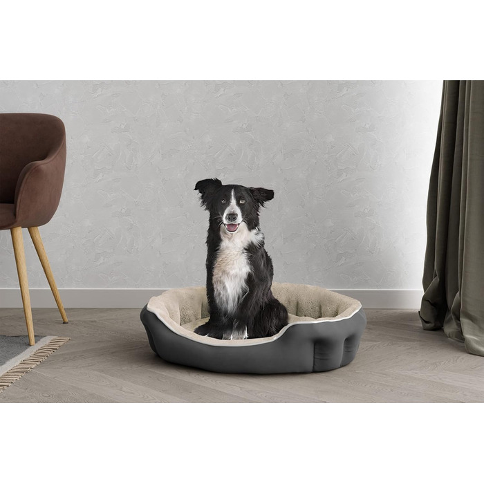 Лежанка для собак та котів Sogni E Capricci, сіра, 62 x 50 x 17 см (Creme, L 75 x B 65 x H 20 см, COCCOLE)