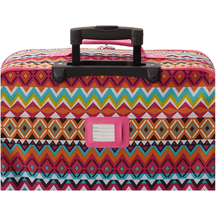 Набір валіз Rockland Escape Softside, 4 шт. (14/19/24/28 дюймів), племінний стиль