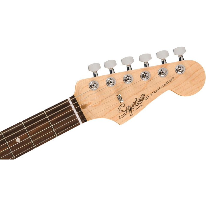 Струмогітара Squier Debut Stratocaster з палісандровим гриф, біле пікгард, чорний колір SSS