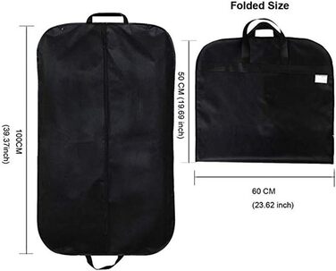 2 шт. Чохли для одягу Venga amigos 40 дюймів, складані, для подорожей, з ручками, для костюмів та захисту одягу