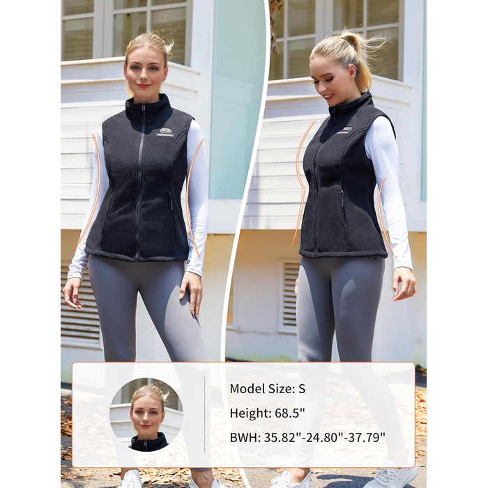 Електрична гріюча жилетка для жінок, чорна, з акумулятором 7.4V 10000mAh, 3 режими нагріву, ідеальний подарунок на Різдво
