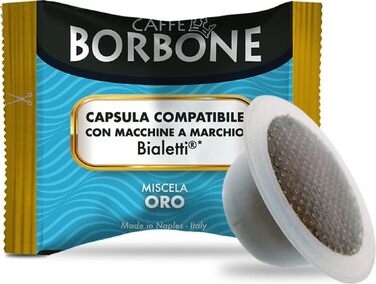 Кава в капсулах Caffè Borbone Gold (Золота суміш), сумісні з кавомашинами Bialetti, 100 шт